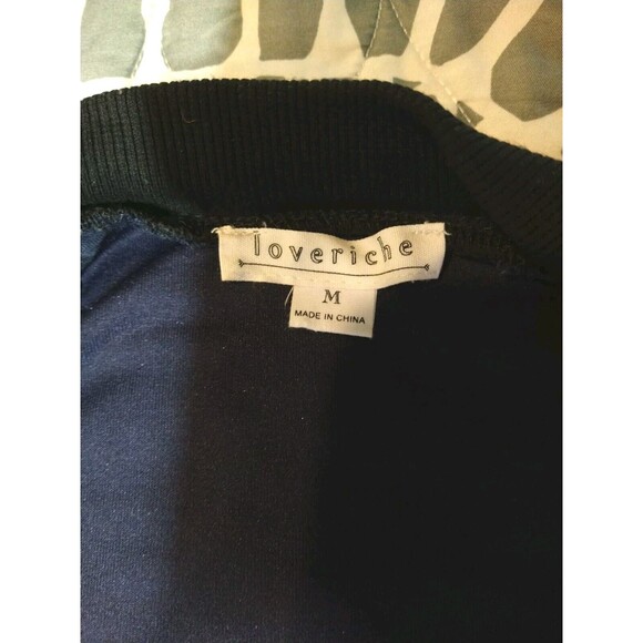 Loveriche Velvet With Embroidered Bedazzle Arm Sleeves Jacket Size Medium - Picture 5 of 8